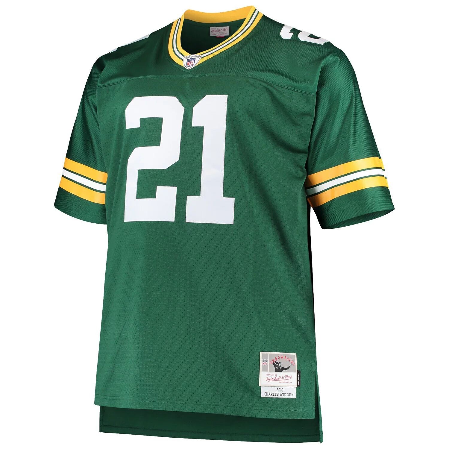 Мужская футболка Mitchell & Ness Charles Woodson Green Green Bay Packers Big & Tall 2010, реплика вышедшего на пенсию игрока
Мужская футболка Mitchell & Ness Charles Woodson Green Green Bay Packers Big & Tall 2010, реплика вышедшего на пенсию игрока