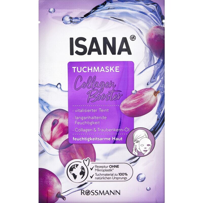 Коллагеновая тканевая маска-бустер ISANA, 1 шт.
Коллагеновая тканевая маска-бустер ISANA, 1 шт.