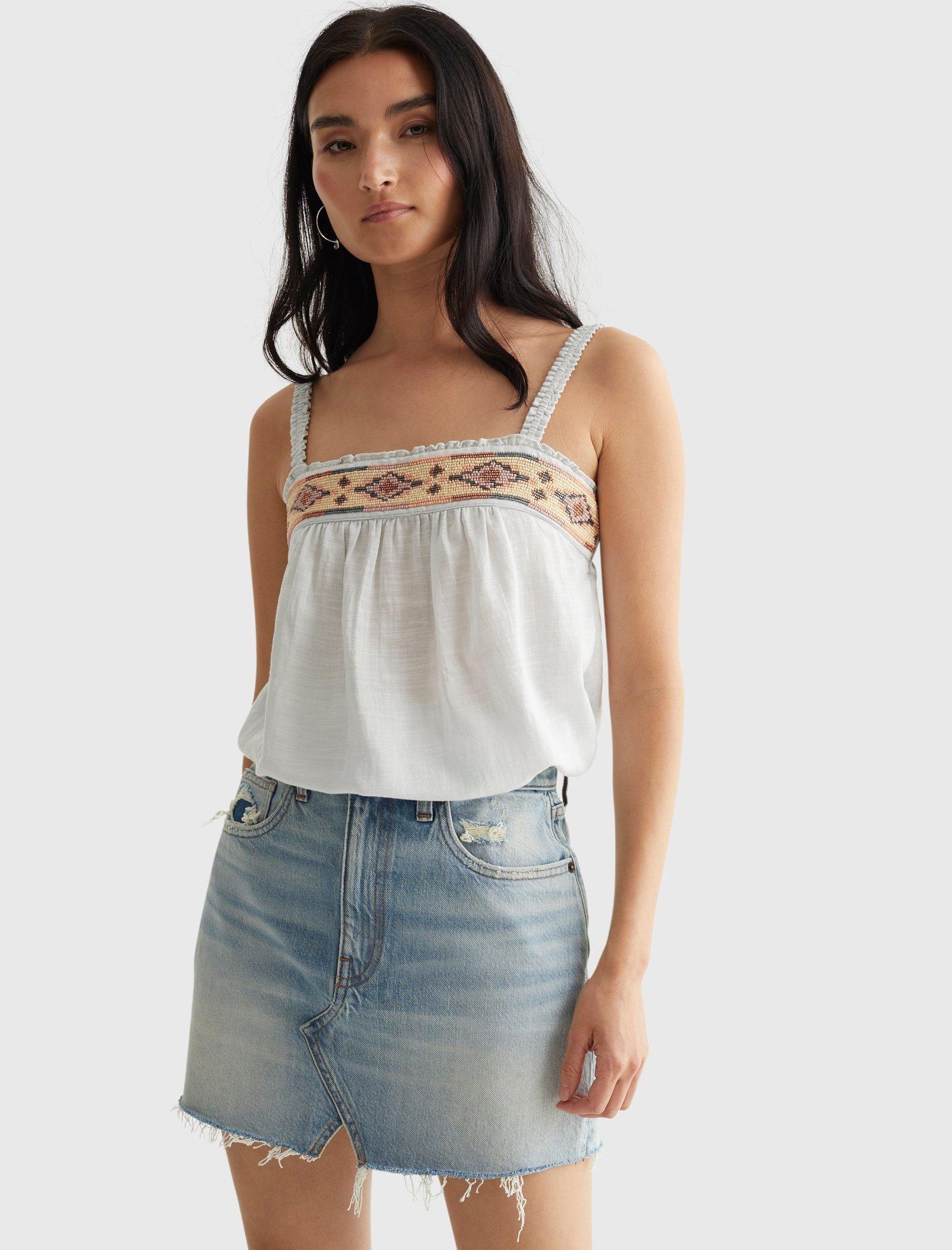 Женская майка Lucky Brand Limited Edition с квадратным вырезом и отделкой бисером, цвет medium blue
Женская майка Lucky Brand Limited Edition с квадратным вырезом и отделкой бисером, цвет medium blue