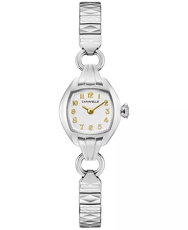 Женские винтажные классические часы с серебристым корпусом из нержавеющей стали, 19 мм Caravelle, silver-tone
Женские винтажные классические часы с серебристым корпусом из нержавеющей стали, 19 мм Caravelle, silver-tone