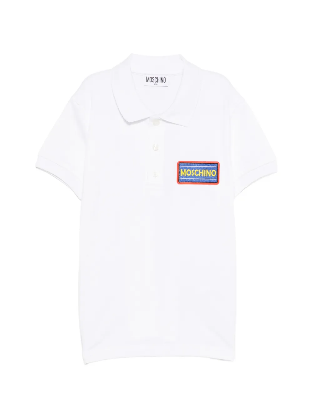 Поло с нашивкой-логотипом Moschino Kids, белый
Поло с нашивкой-логотипом Moschino Kids, белый