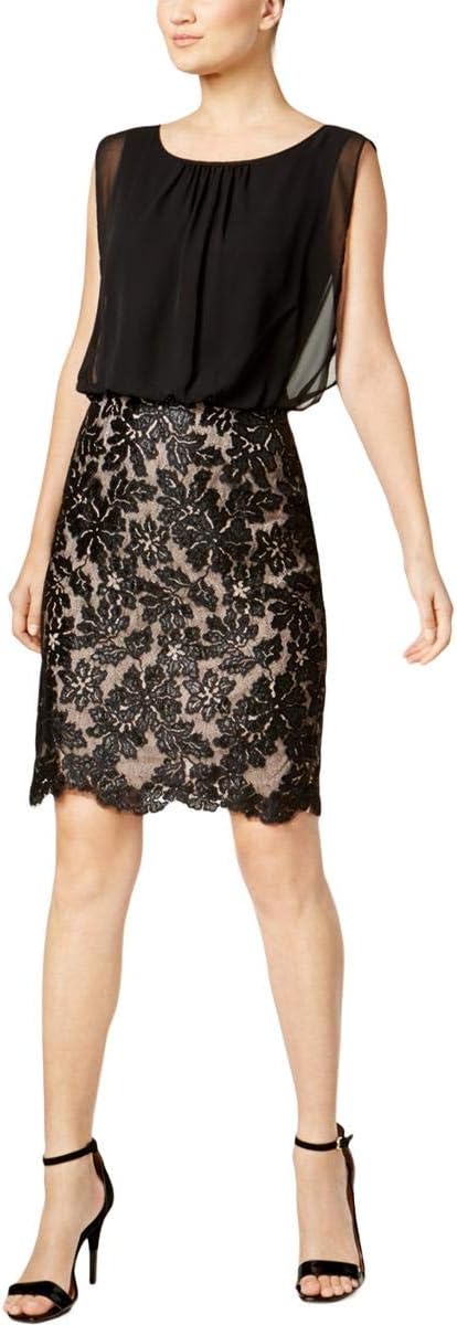 Женское кружевное контрастное вечернее платье без рукавов Calvin Klein, Black
Женское кружевное контрастное вечернее платье без рукавов Calvin Klein, Black