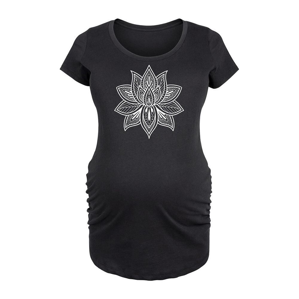 Белая футболка с рисунком Maternity Mandala Lotus, черный
Белая футболка с рисунком Maternity Mandala Lotus, черный