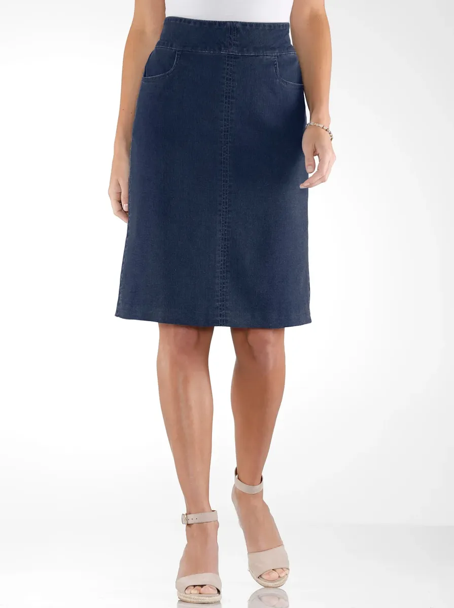 Джинсовая юбка Classic Basics, синий 
Джинсовая юбка Classic Basics, синий