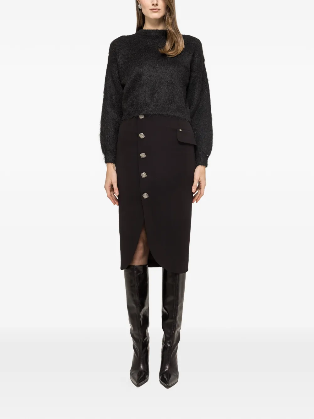 Миди-юбка с деталями в виде пуговиц Nissa, черный
Миди-юбка с деталями в виде пуговиц Nissa, черный