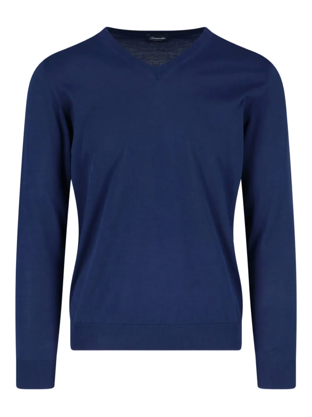 Свитер с V-образным вырезом Drumohr, синий 
Свитер с V-образным вырезом Drumohr, синий