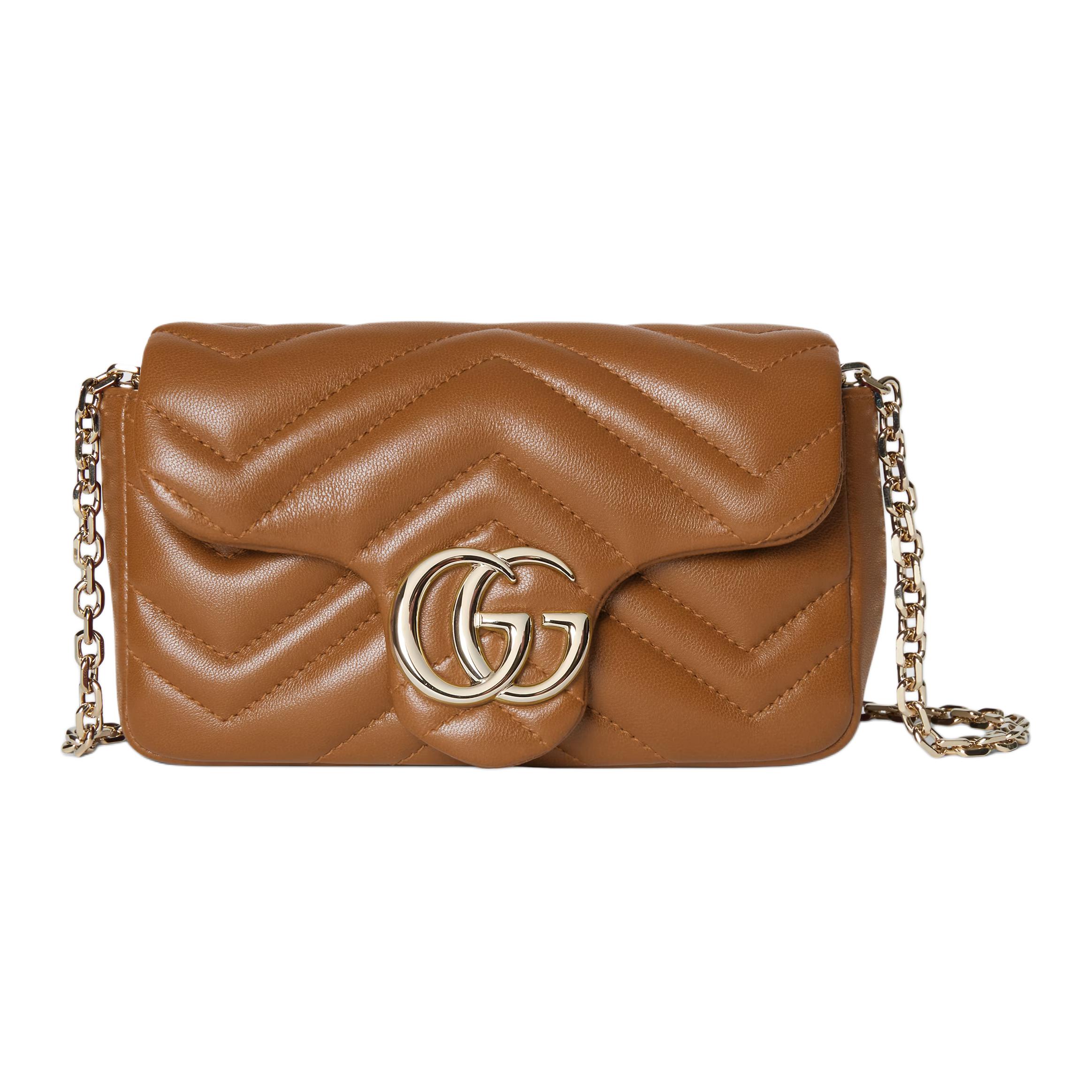 GUCCI Миниатюрная женская коричневая кожаная сумка через плечо
GUCCI Миниатюрная женская коричневая кожаная сумка через плечо