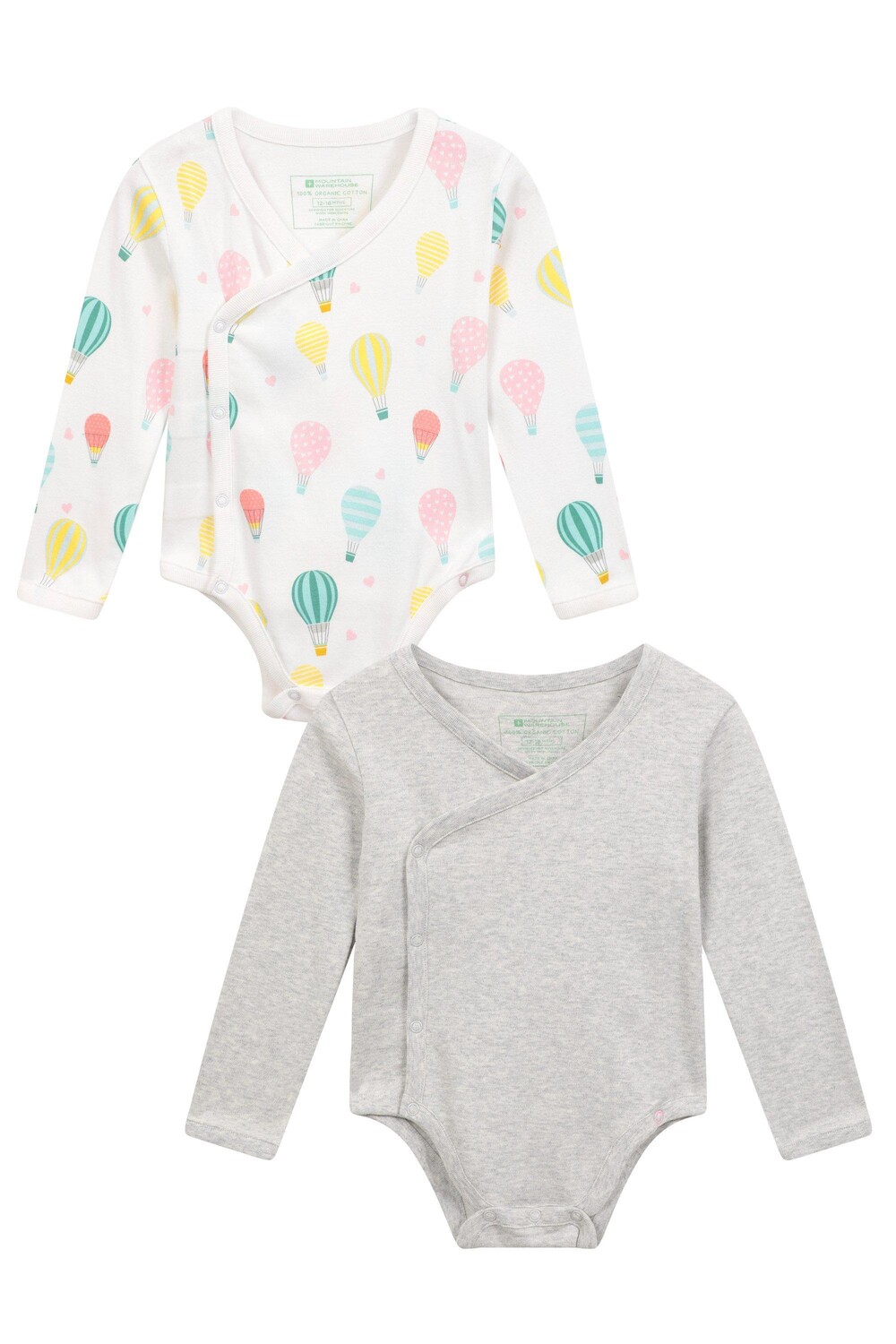 Органическое боди-кимоно, комплект из 2 мягких хлопковых комплектов Mountain Warehouse, бежевый