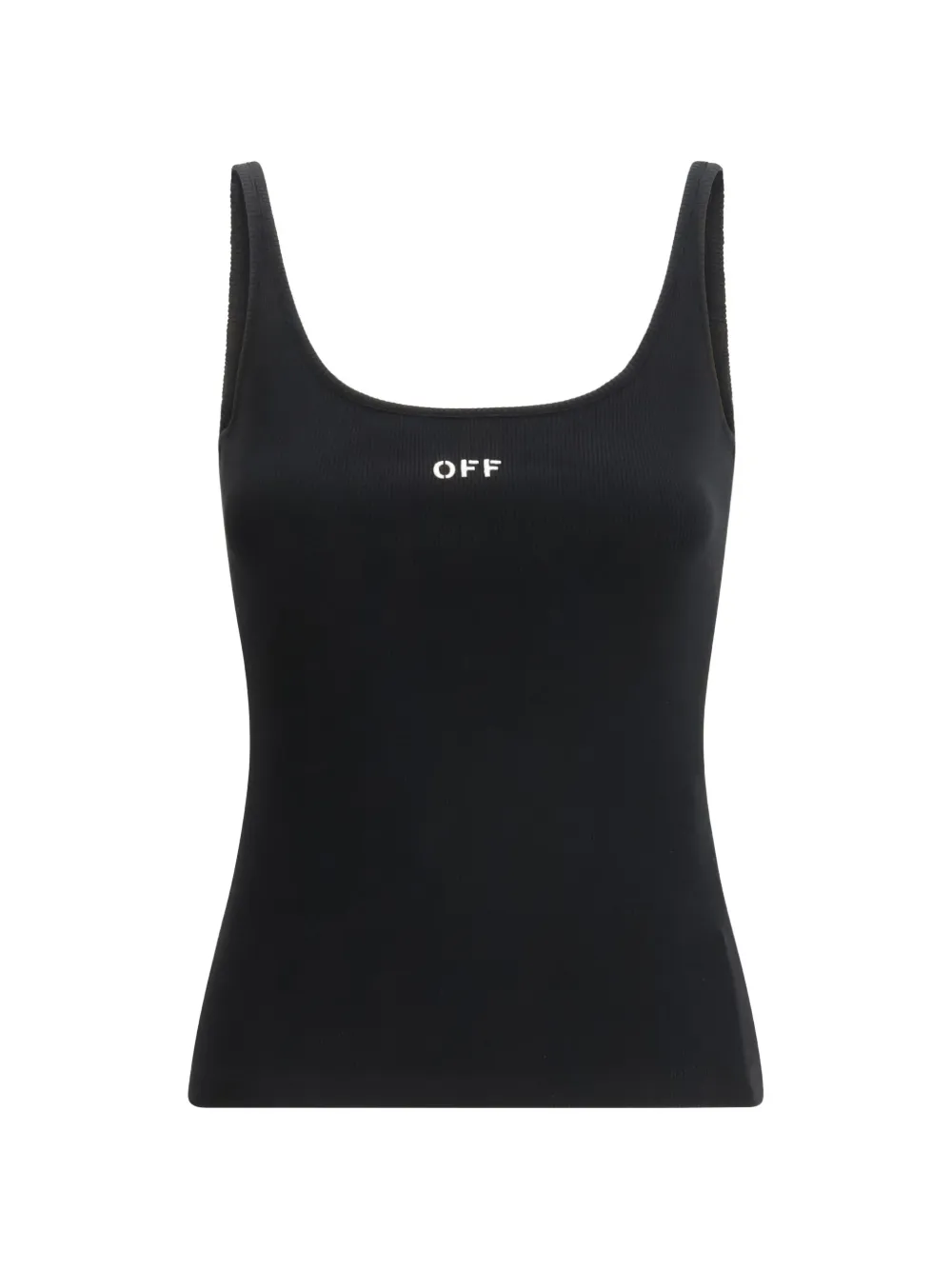 Топ-майка в рубчик Off-White, черный
Топ-майка в рубчик Off-White, черный