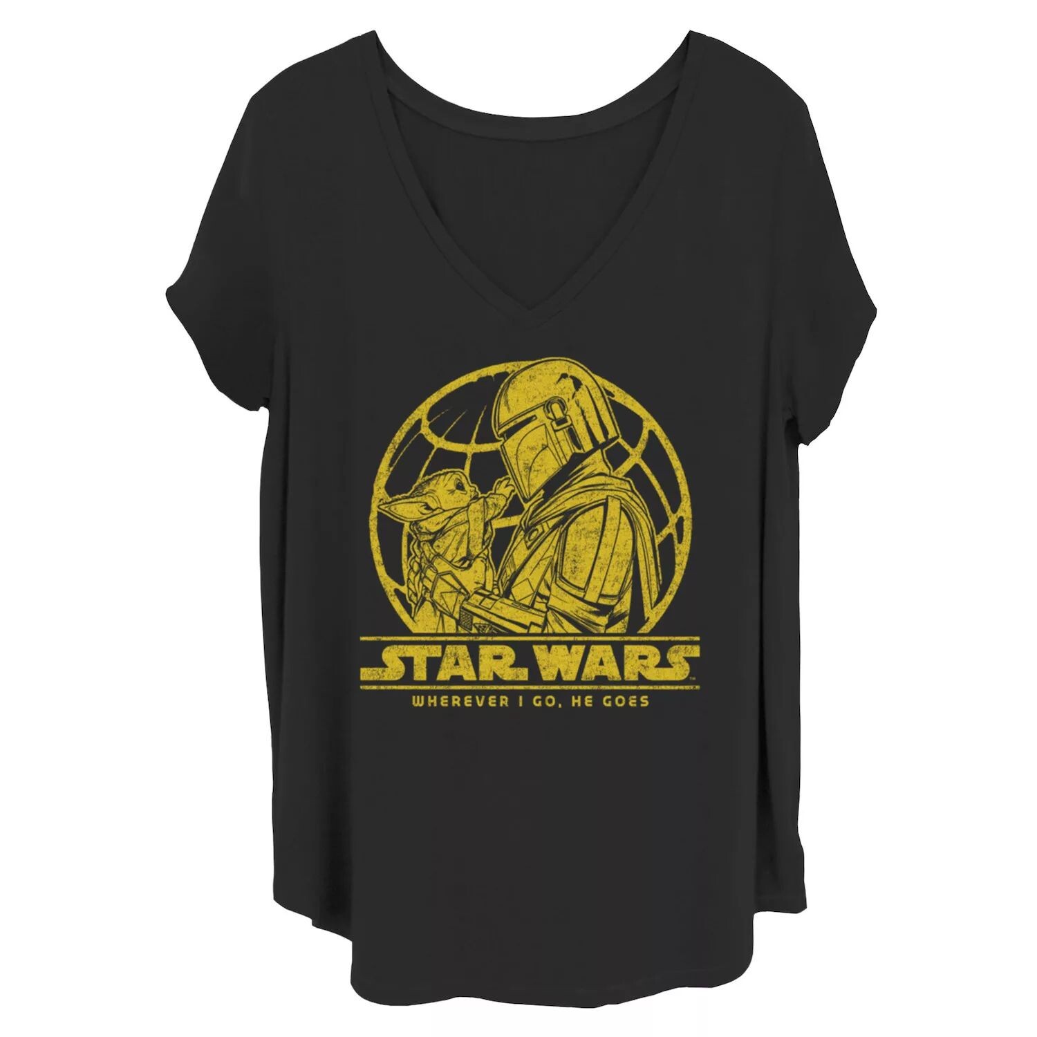 Футболка с V-образным вырезом и графическим принтом Juniors' Plus Star Wars Globe Lockup Licensed Character
Футболка с V-образным вырезом и графическим принтом Juniors' Plus Star Wars Globe Lockup Licensed Character