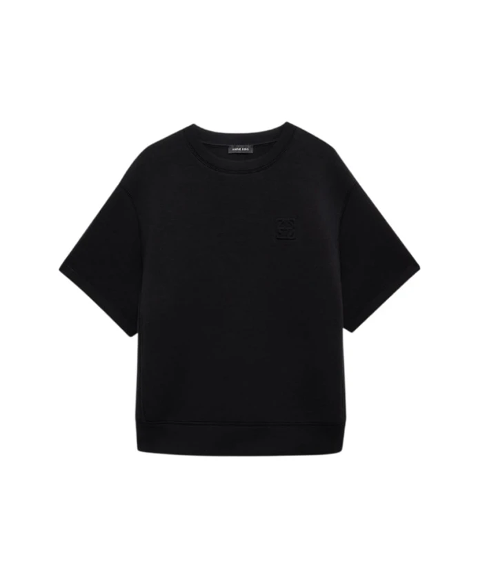 Свитшот с монограммой в рамке, гибридный стиль Anine Bing, черный
Свитшот с монограммой в рамке, гибридный стиль Anine Bing, черный