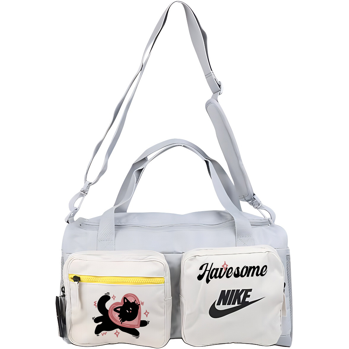 Nike Тканевая дорожная сумка унисекс светло-дымчато-серый, Heart Cat
Nike Тканевая дорожная сумка унисекс светло-дымчато-серый, Heart Cat