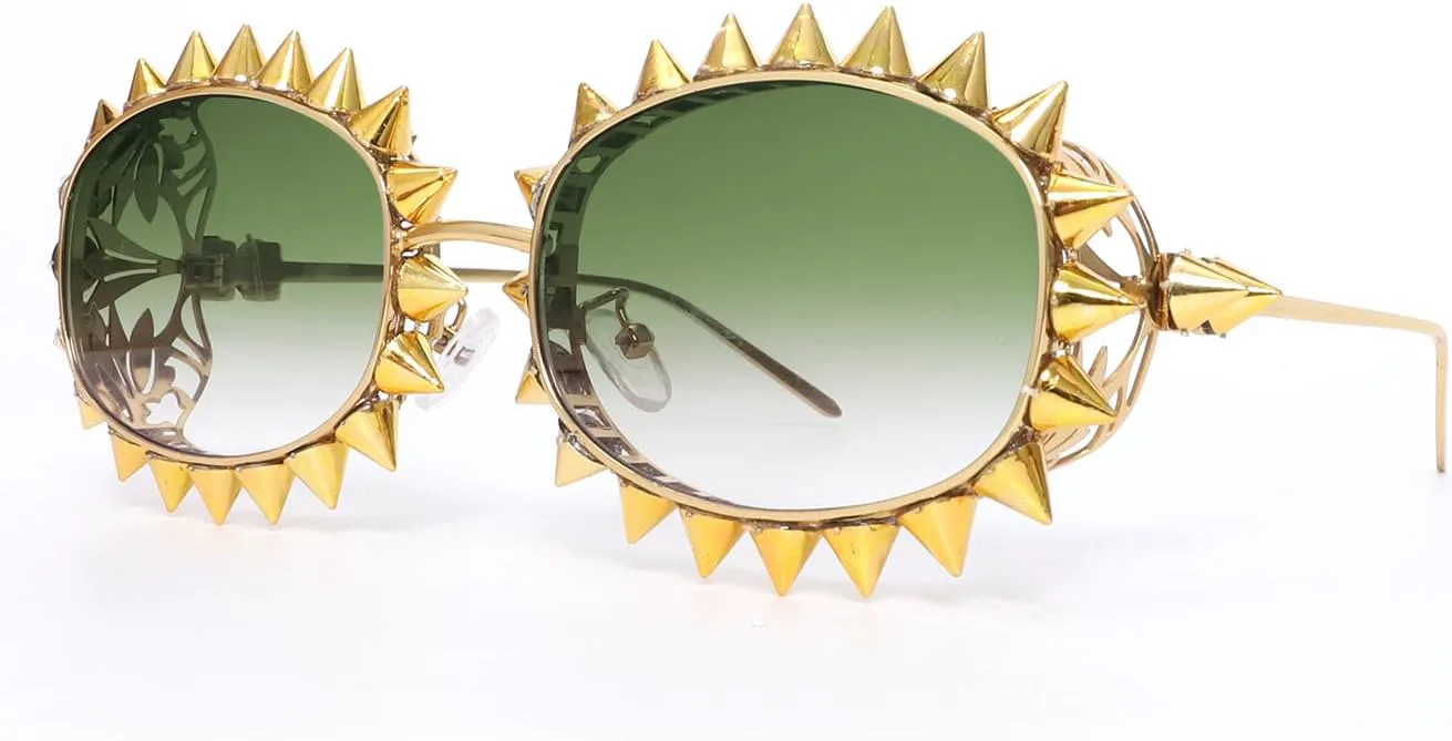 bullabulling Винтажные квадратные солнцезащитные очки в стиле стимпанк с заклепками для женщин и мужчин, круглые готические очки в ретро-металлической оправе, Green
bullabulling Винтажные квадратные солнцезащитные очки в стиле стимпанк с заклепками для женщин и мужчин, круглые готические очки в ретро-металлической оправе, Green