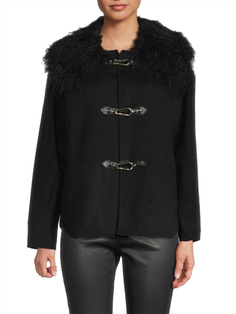 Короткое шерстяное пальто Esme Double Face Kobi Halperin, черный
Короткое шерстяное пальто Esme Double Face Kobi Halperin, черный