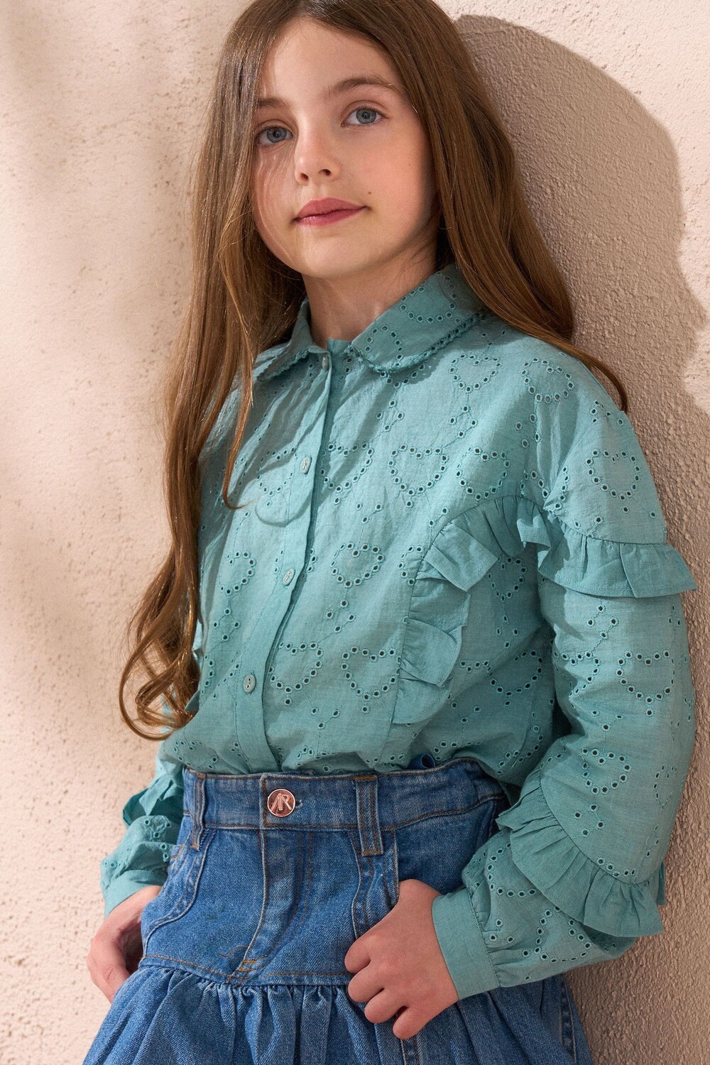 Рубашка Juiette с оборками и вышивкой Angel & Rocket, зеленый
Рубашка Juiette с оборками и вышивкой Angel & Rocket, зеленый