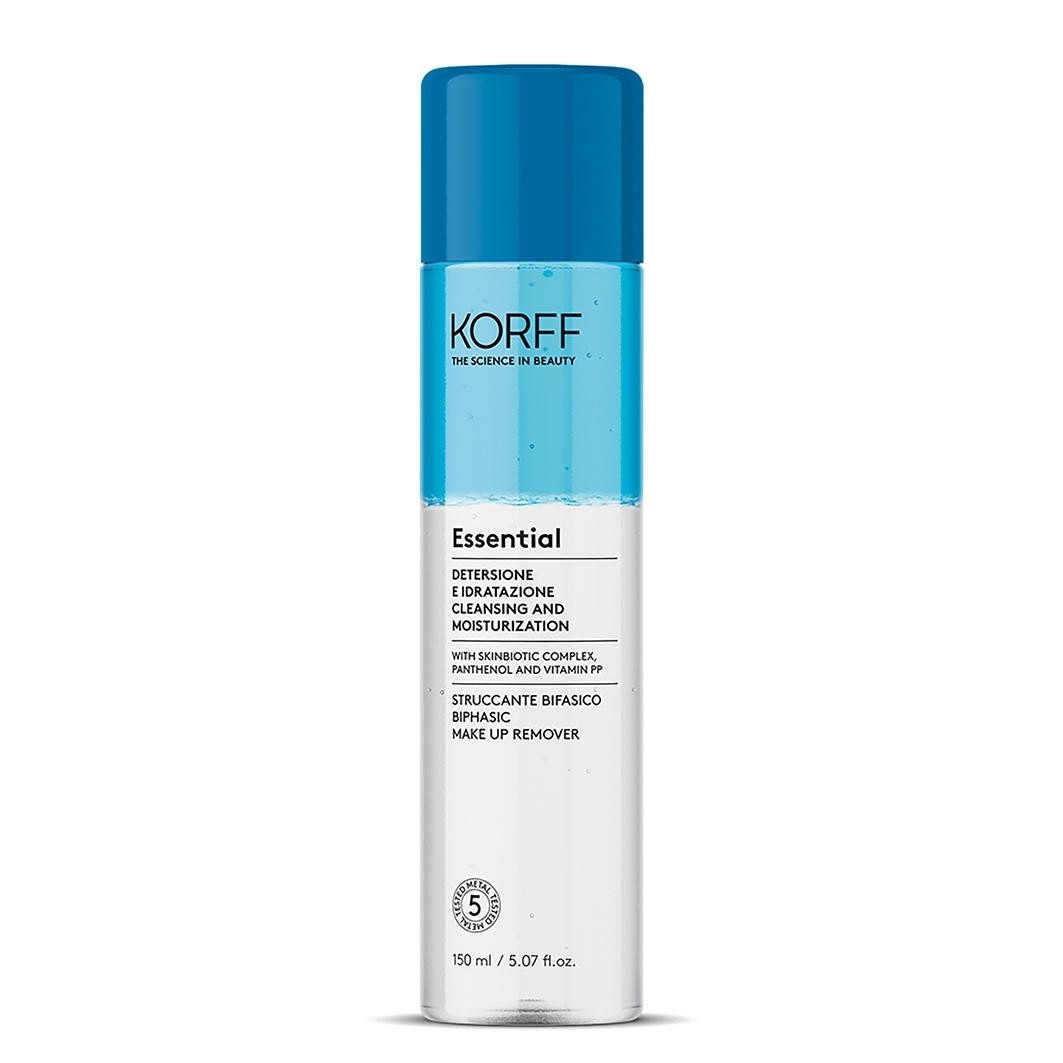 Средство для снятия макияжа essential essential biphasic make up remover Korff, объем 150 мл.
Средство для снятия макияжа essential essential biphasic make up remover Korff, объем 150 мл.