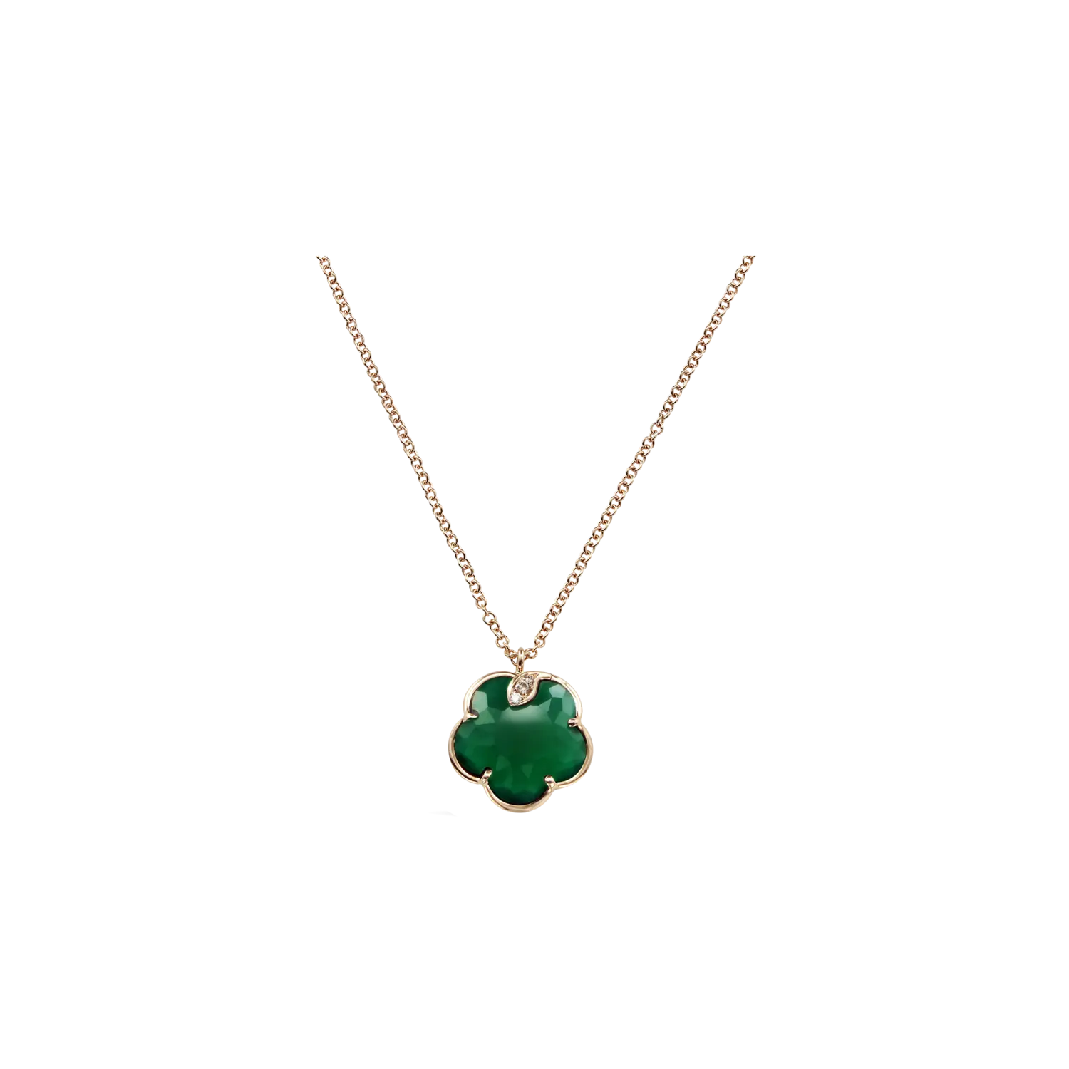 Колье petit joli из розового золота с цветком зеленого агата, белыми бриллиантами и бриллиантами цвета шампанского Pasquale Bruni
Колье petit joli из розового золота с цветком зеленого агата, белыми бриллиантами и бриллиантами цвета шампанского Pasquale Bruni