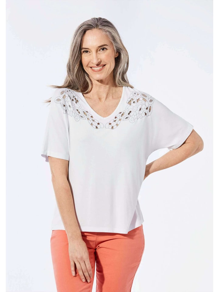 Белая рубашка/топ с V-образным вырезом GOLDNER
Белая рубашка/топ с V-образным вырезом GOLDNER