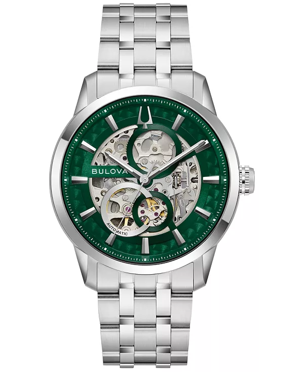 Мужские классические автоматические часы Sutton с серебристым браслетом из нержавеющей стали, 40 мм Bulova, silver-tone
Мужские классические автоматические часы Sutton с серебристым браслетом из нержавеющей стали, 40 мм Bulova, silver-tone
