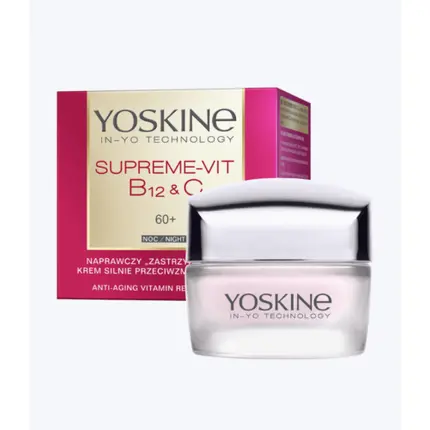 Yoskine Supreme-Vit B12 & C Антивозрастной витаминный восстанавливающий ночной крем 60+ 50 мл
Yoskine Supreme-Vit B12 & C Антивозрастной витаминный восстанавливающий ночной крем 60+ 50 мл