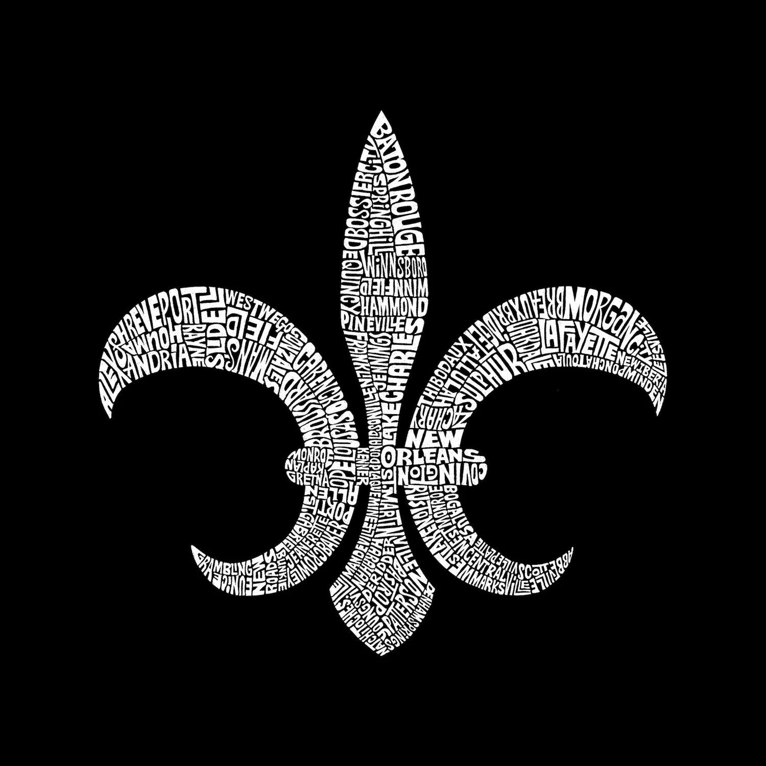 FLEUR DE LIS — ПОПУЛЯРНЫЕ ГОРОДА ЛУИЗИАНЫ — мужская футболка премиум-класса Word Art LA Pop Art, черный
FLEUR DE LIS — ПОПУЛЯРНЫЕ ГОРОДА ЛУИЗИАНЫ — мужская футболка премиум-класса Word Art LA Pop Art, черный