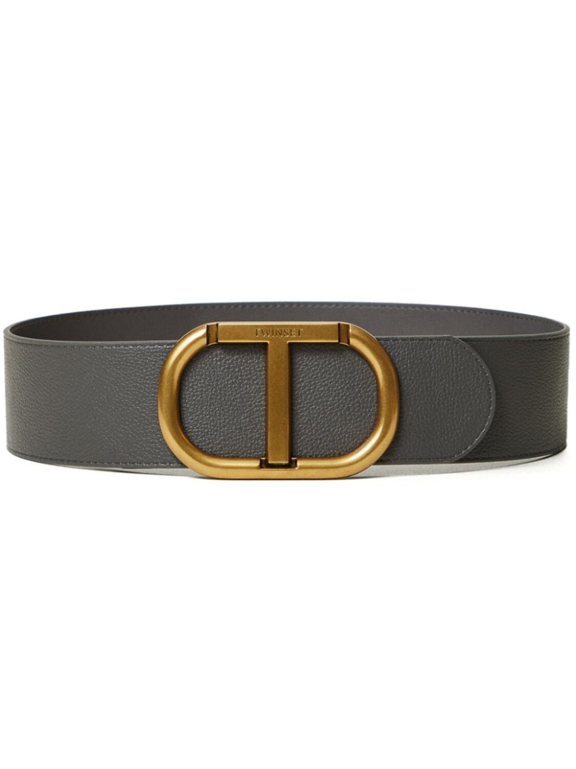 Ремень с пряжкой-логотипом TWINSET, серый 
Ремень с пряжкой-логотипом TWINSET, серый