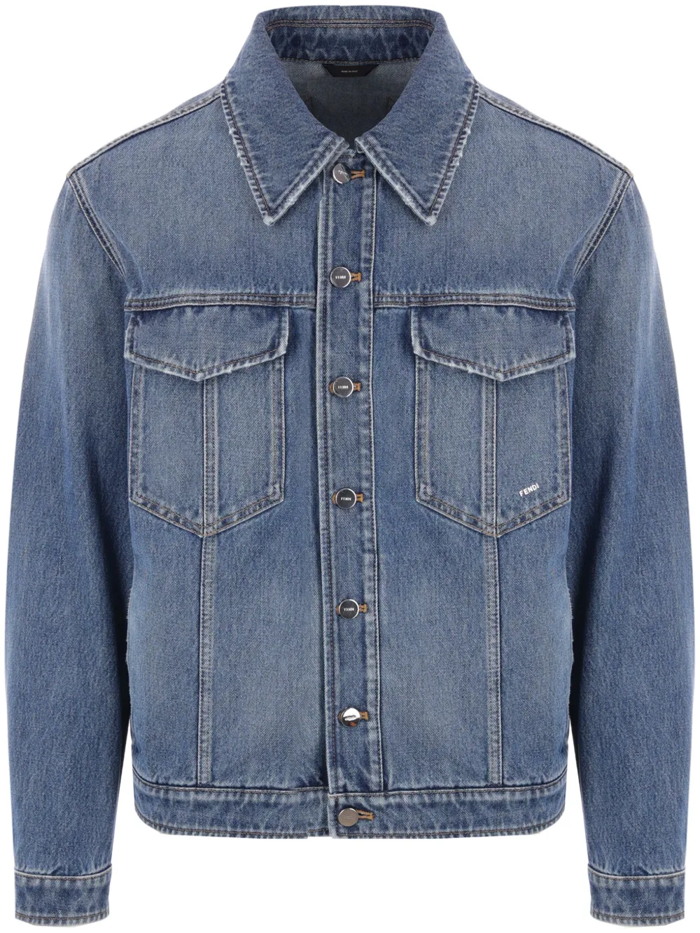 Джинсовая куртка на пуговицах FENDI, синий
Джинсовая куртка на пуговицах FENDI, синий