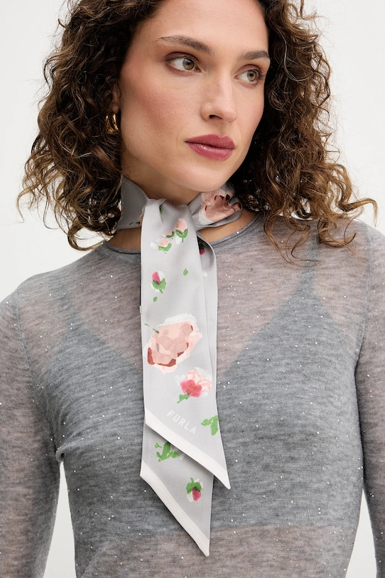 Шелковый шарф Furla, серый
Шелковый шарф Furla, серый