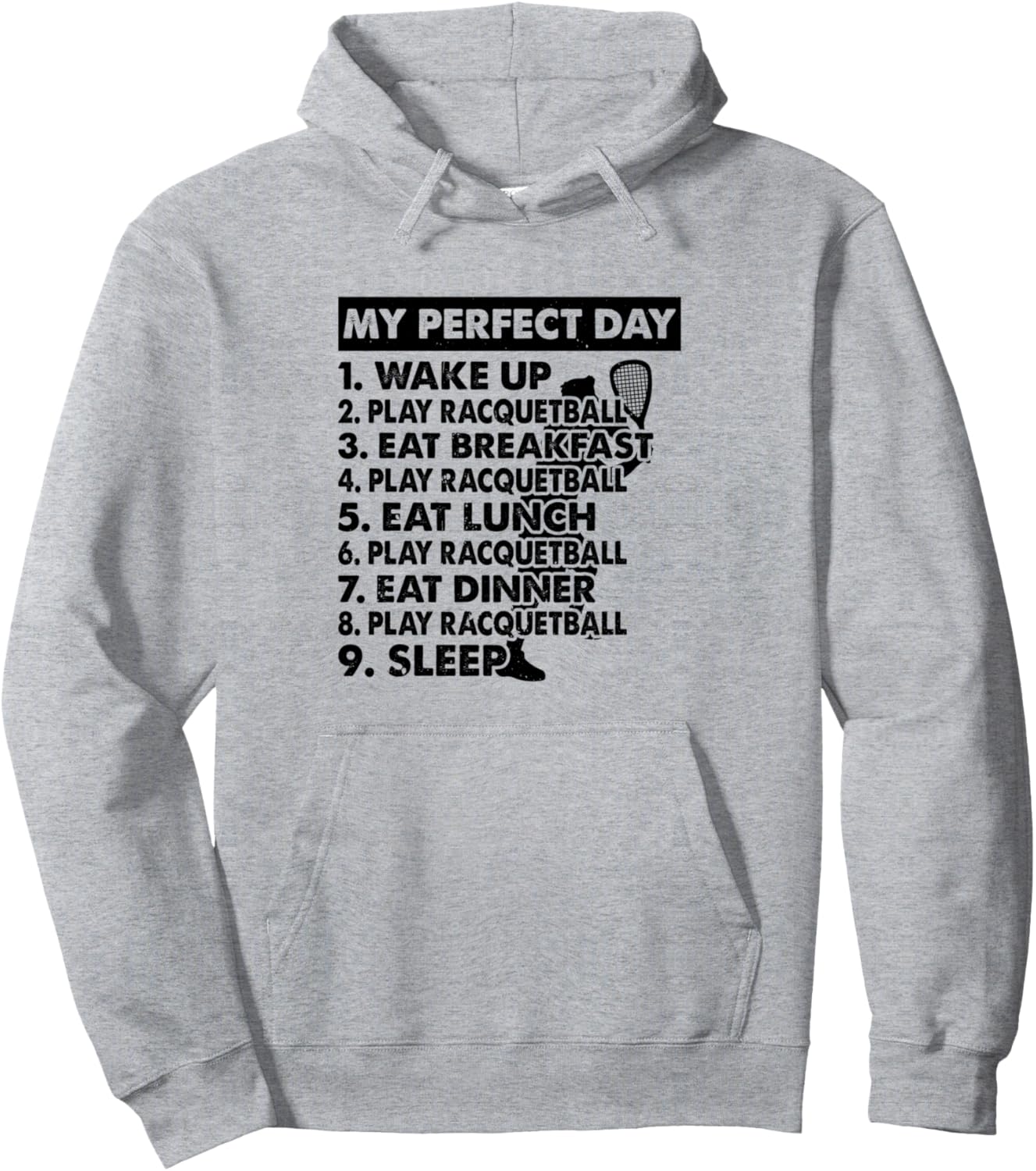 Толстовка с надписью «Мой идеальный день: план на день игры в ракетбол» Racquetball Quotes Racquetball Sport, серый
Толстовка с надписью «Мой идеальный день: план на день игры в ракетбол» Racquetball Quotes Racquetball Sport, серый