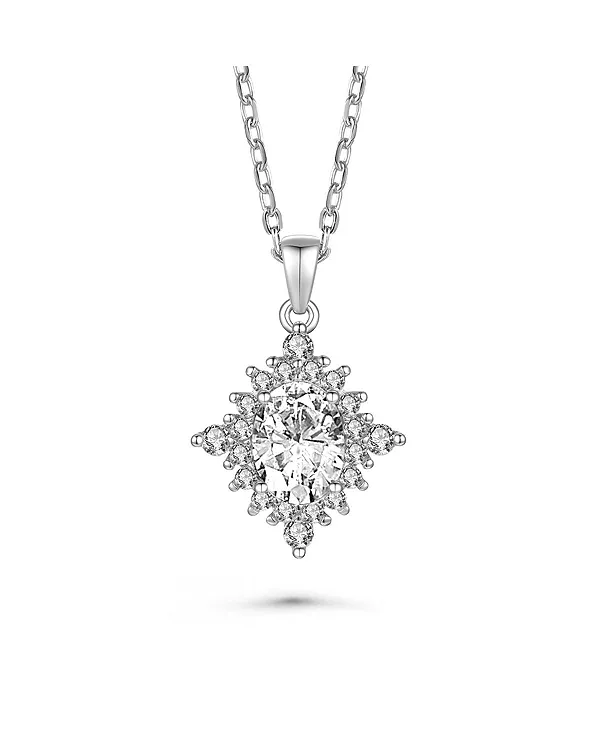 Подвеска из стерлингового серебра с покрытием из белого золота с кубическим цирконием Genevive, white
Подвеска из стерлингового серебра с покрытием из белого золота с кубическим цирконием Genevive, white