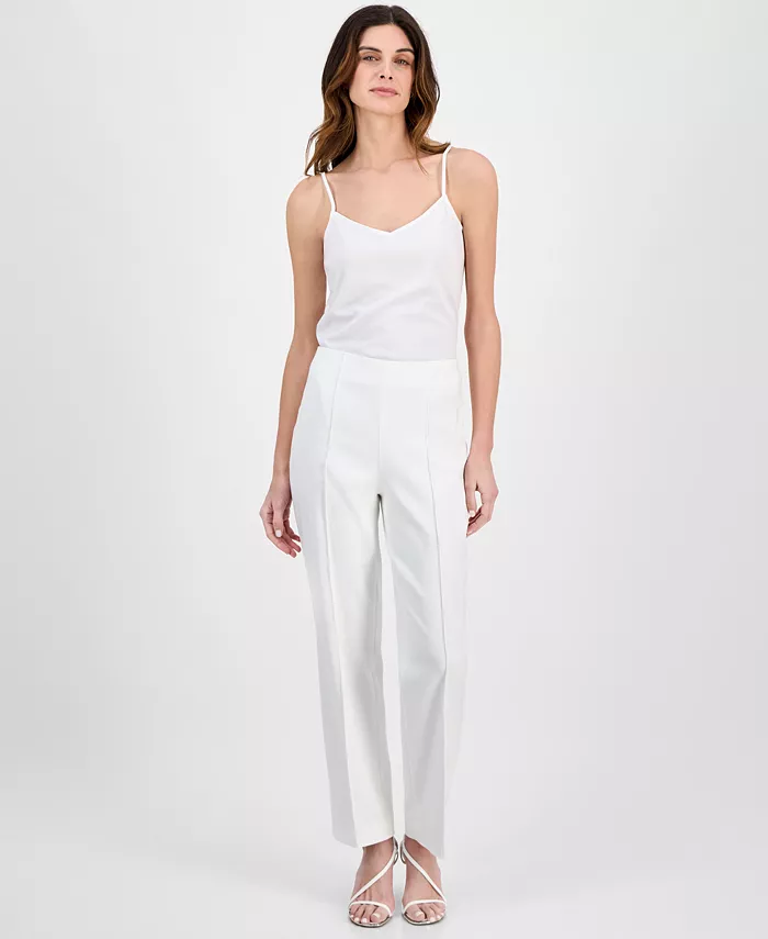 Женские брюки с передним швом на резинке Anne Klein, белый
Женские брюки с передним швом на резинке Anne Klein, белый