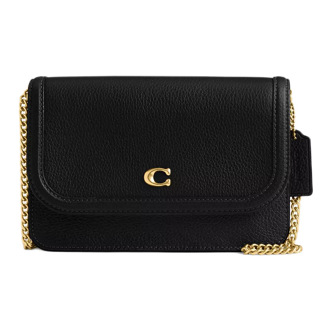 Легендарная мини-сумка через плечо из галантерейной кожи черного цвета COACH 
Легендарная мини-сумка через плечо из галантерейной кожи черного цвета COACH