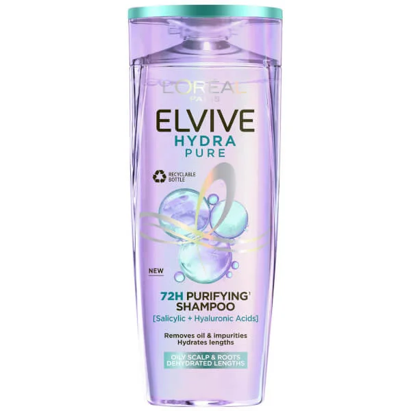 Elvive hydra pure 72-часовой очищающий шампунь с гиалуроновой и салициловой кислотой L'Oréal Paris, 500 мл.
Elvive hydra pure 72-часовой очищающий шампунь с гиалуроновой и салициловой кислотой L'Oréal Paris, 500 мл.