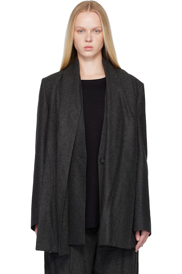 Toteme Серый пиджак с шарфом
Toteme Серый пиджак с шарфом