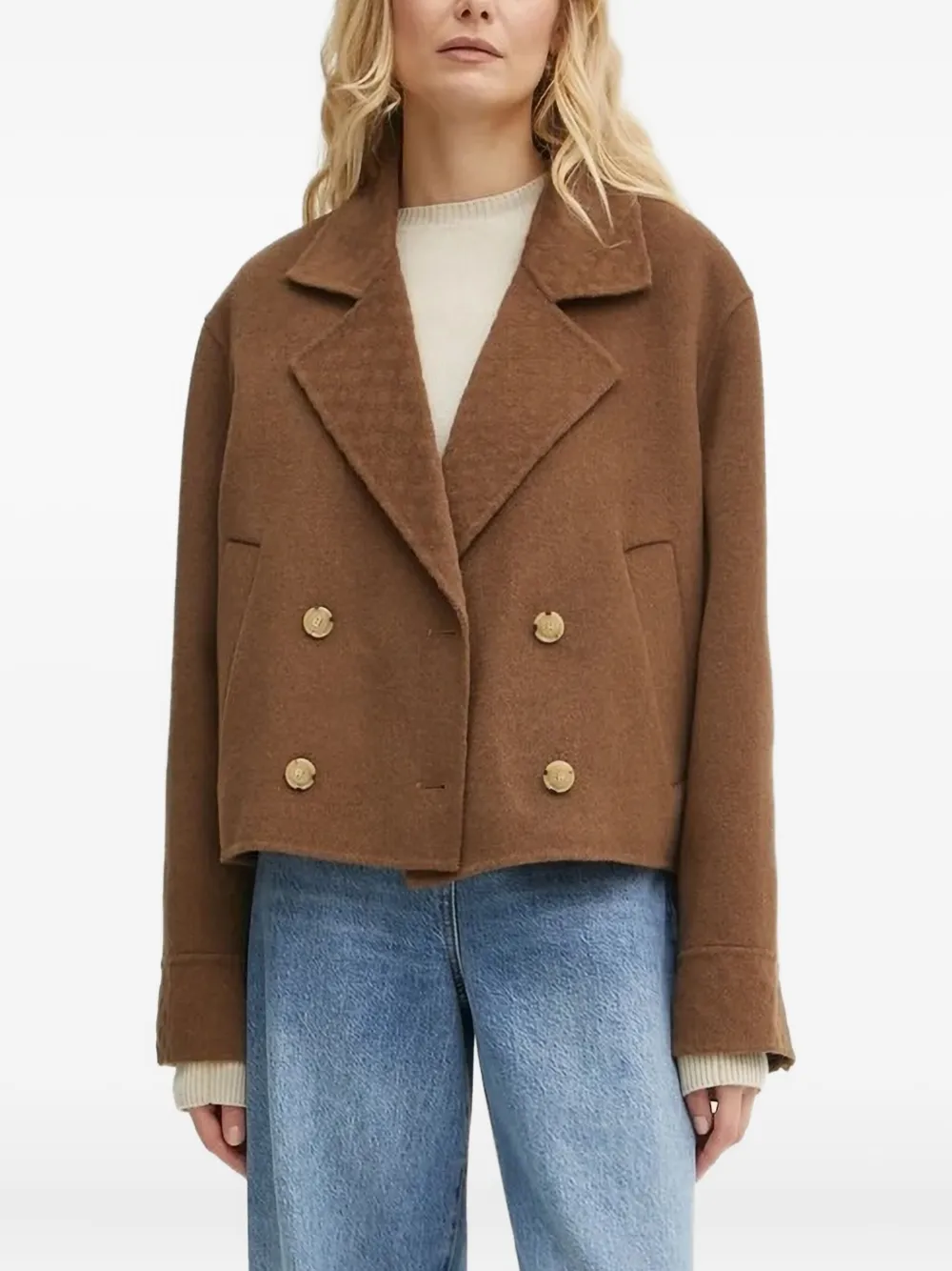 Двубортный пиджак из смесовой шерсти BOSS, коричневый
Двубортный пиджак из смесовой шерсти BOSS, коричневый