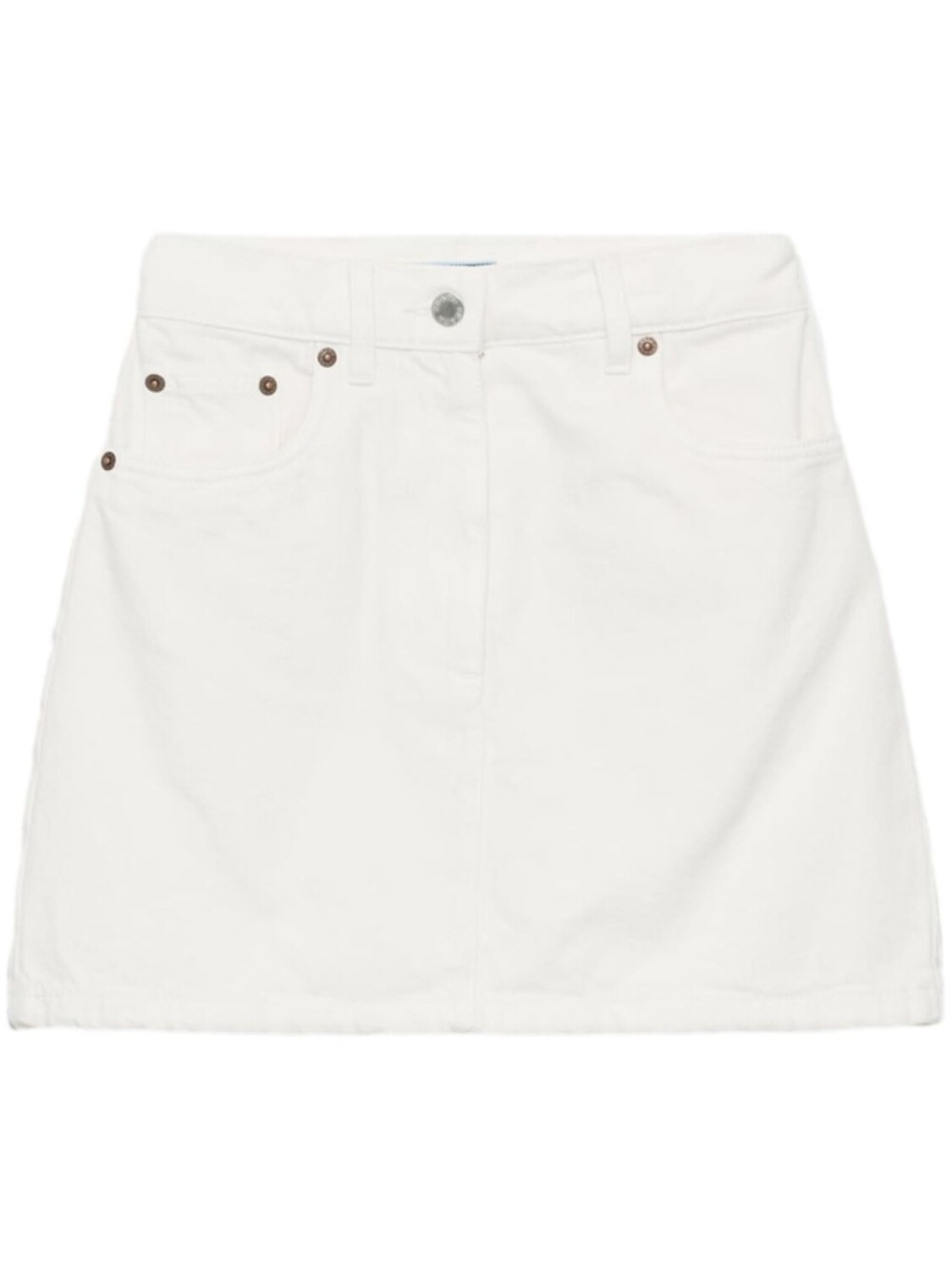 Джинсовая мини-юбка Prada, белый 
Джинсовая мини-юбка Prada, белый