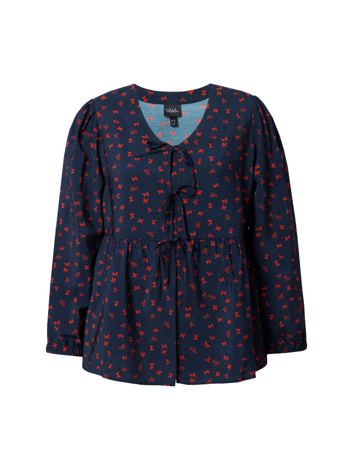 Блузка темно-синего цвета Ulla Popken
Блузка темно-синего цвета Ulla Popken