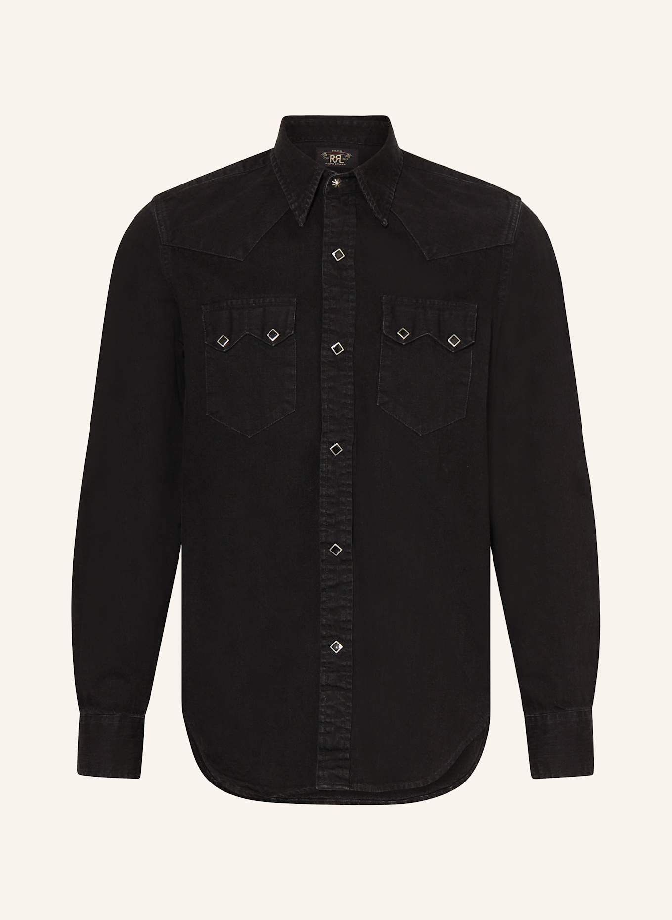 Облегающая джинсовая рубашка Rrl, черный
Облегающая джинсовая рубашка Rrl, черный