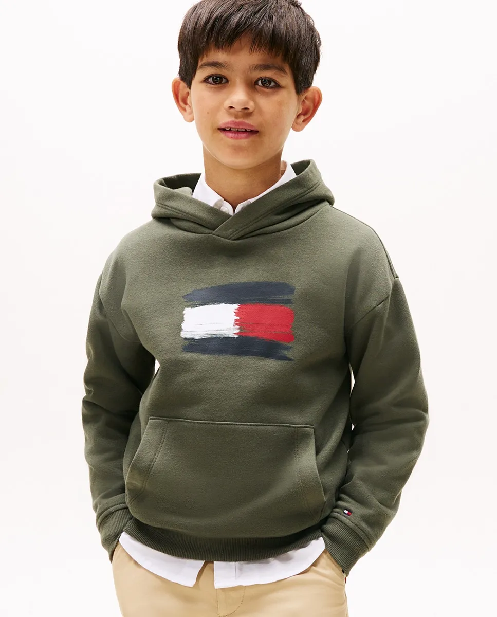 Детская толстовка с капюшоном и фронтальным логотипом Tommy Hilfiger, военный зеленый
Детская толстовка с капюшоном и фронтальным логотипом Tommy Hilfiger, военный зеленый