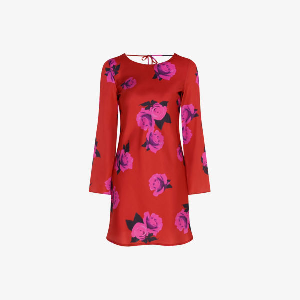 Мини-платье Omnes из сатина с цветочным принтом, красный
Мини-платье Omnes из сатина с цветочным принтом, красный