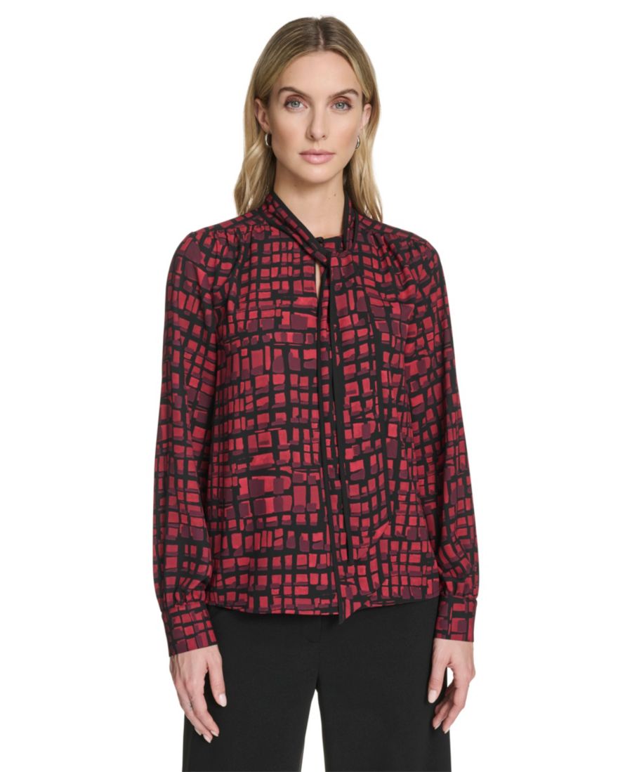 Укороченный топ с принтом, длинными рукавами и завязками на шее Calvin Klein, Cranberry Multi
Укороченный топ с принтом, длинными рукавами и завязками на шее Calvin Klein, Cranberry Multi