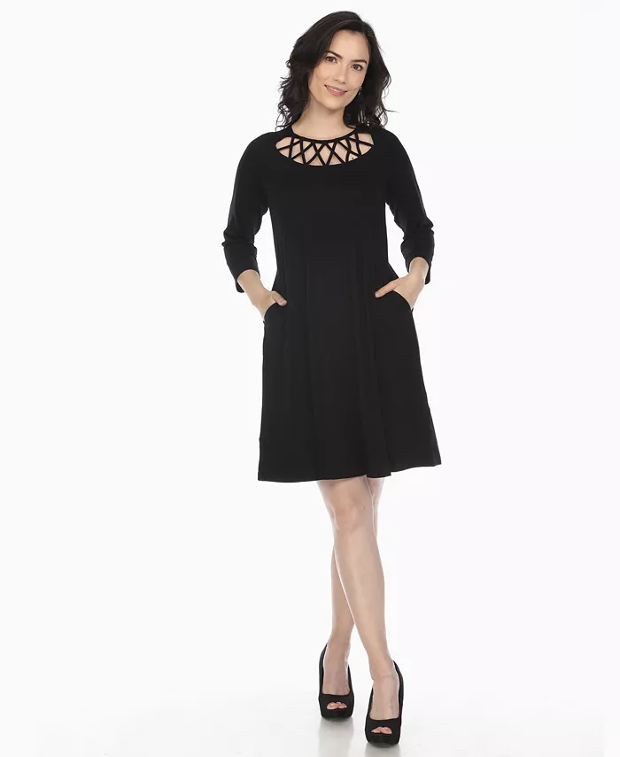 Женское платье силуэта А-силуэта с перекрещивающимся вырезом White Mark, черный
Женское платье силуэта А-силуэта с перекрещивающимся вырезом White Mark, черный