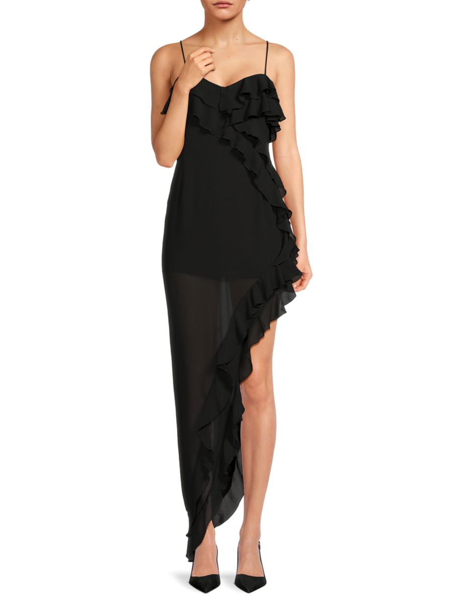 Платье Ofelia с оборками и асимметричным лифом CAARA, черный
Платье Ofelia с оборками и асимметричным лифом CAARA, черный