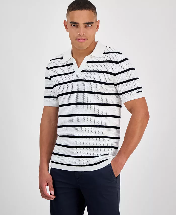 Мужской поло-свитер в полоску KARL LAGERFELD PARIS, белый
Мужской поло-свитер в полоску KARL LAGERFELD PARIS, белый