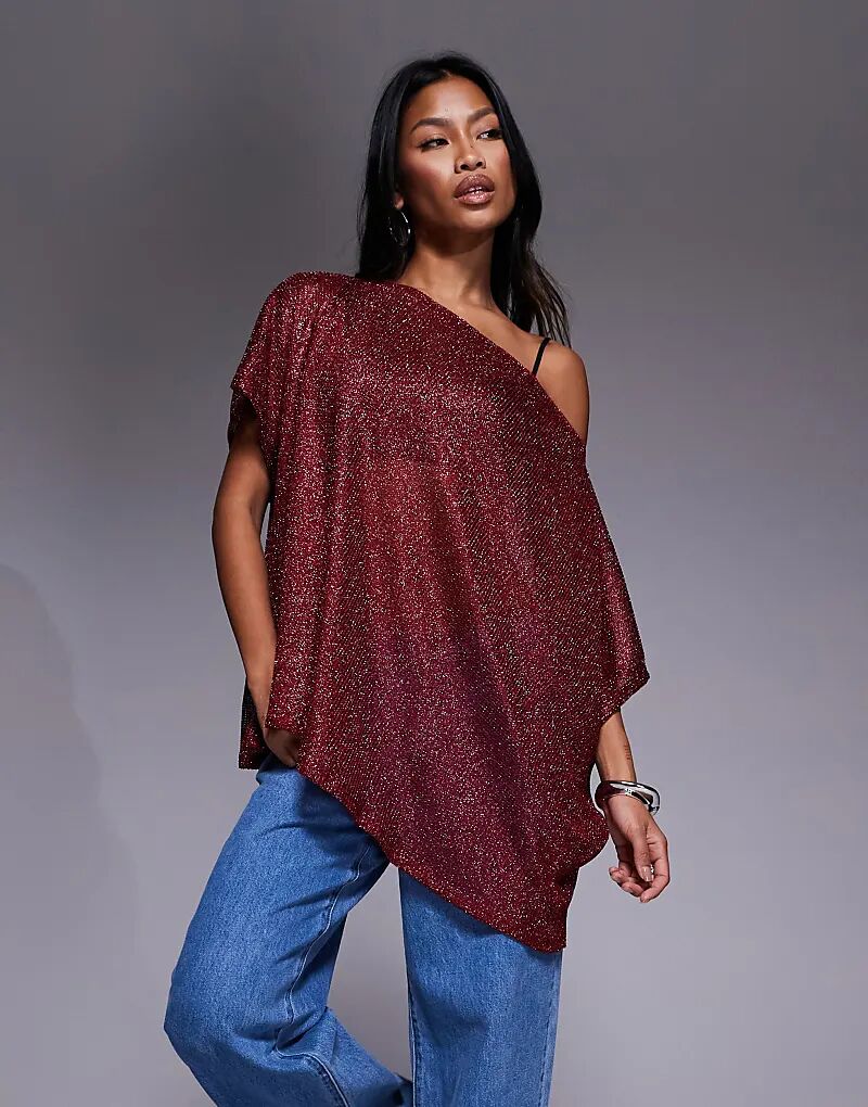 Прозрачный металлический топ-кейп свободного кроя с открытыми плечами ASOS DESIGN бордового цвета
Прозрачный металлический топ-кейп свободного кроя с открытыми плечами ASOS DESIGN бордового цвета