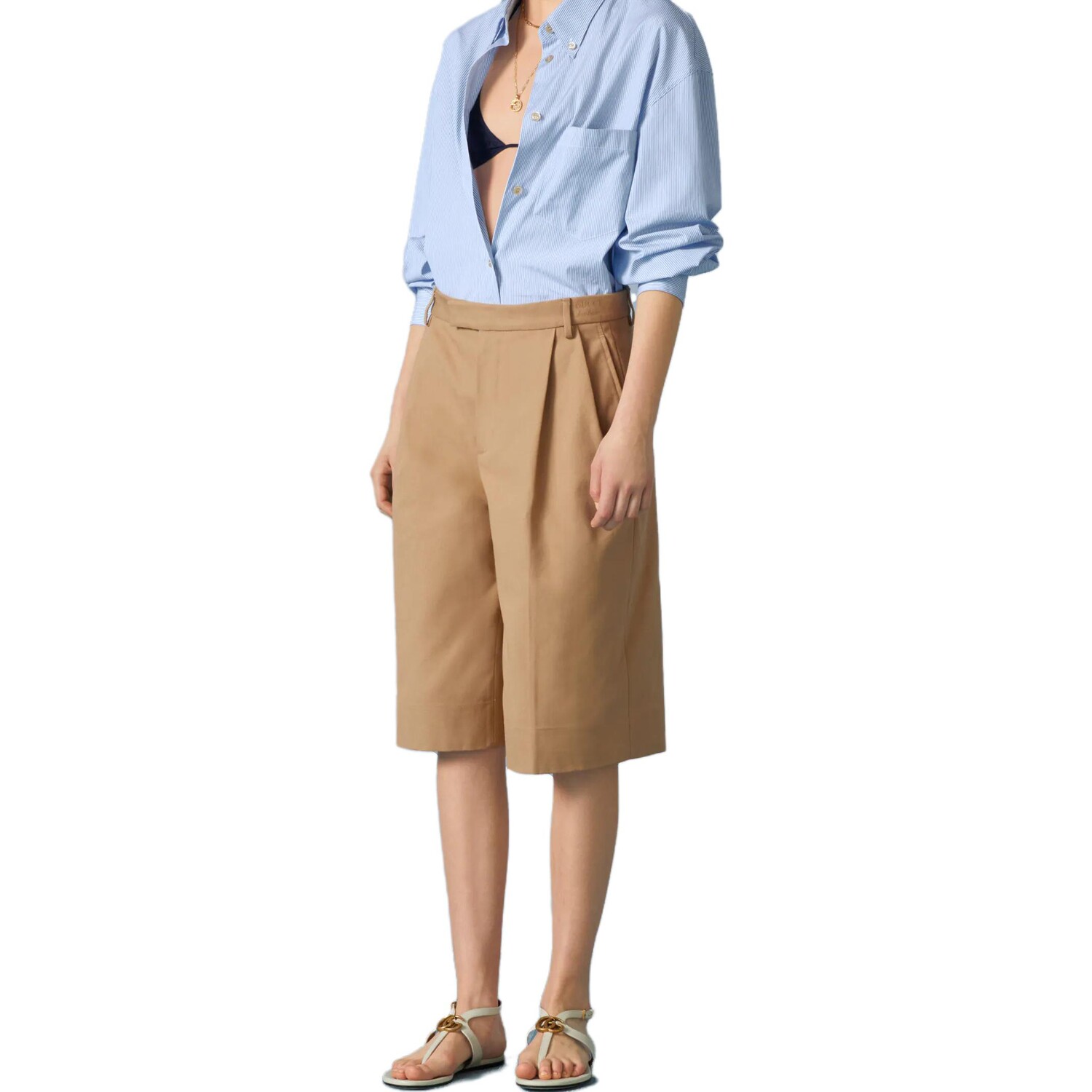 Повседневные шорты женские цвета хаки Gucci
Повседневные шорты женские цвета хаки Gucci