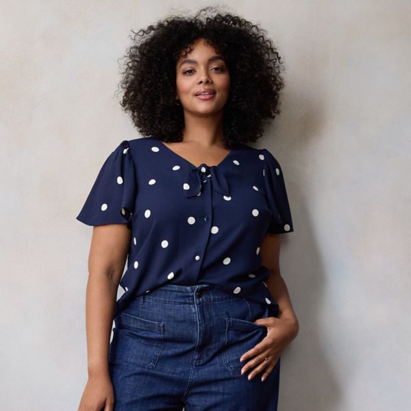 Топ больших размеров с завязками спереди и рукавами-крылышками Lc Lauren Conrad, цвет navy audrey dot
Топ больших размеров с завязками спереди и рукавами-крылышками Lc Lauren Conrad, цвет navy audrey dot