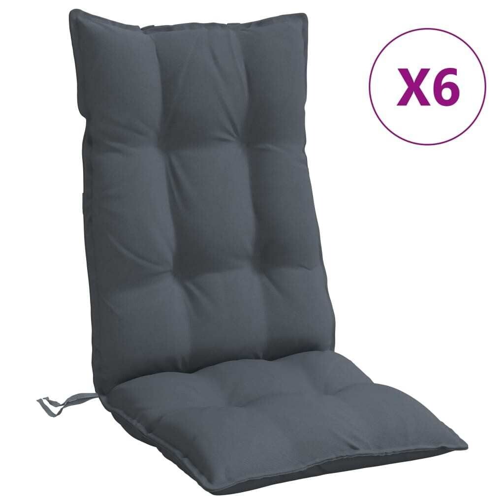 Подушки на стул с высокой спинкой vidaXL, 6 шт., ткань Оксфорд антрацитового цвета., серый
Подушки на стул с высокой спинкой vidaXL, 6 шт., ткань Оксфорд антрацитового цвета., серый