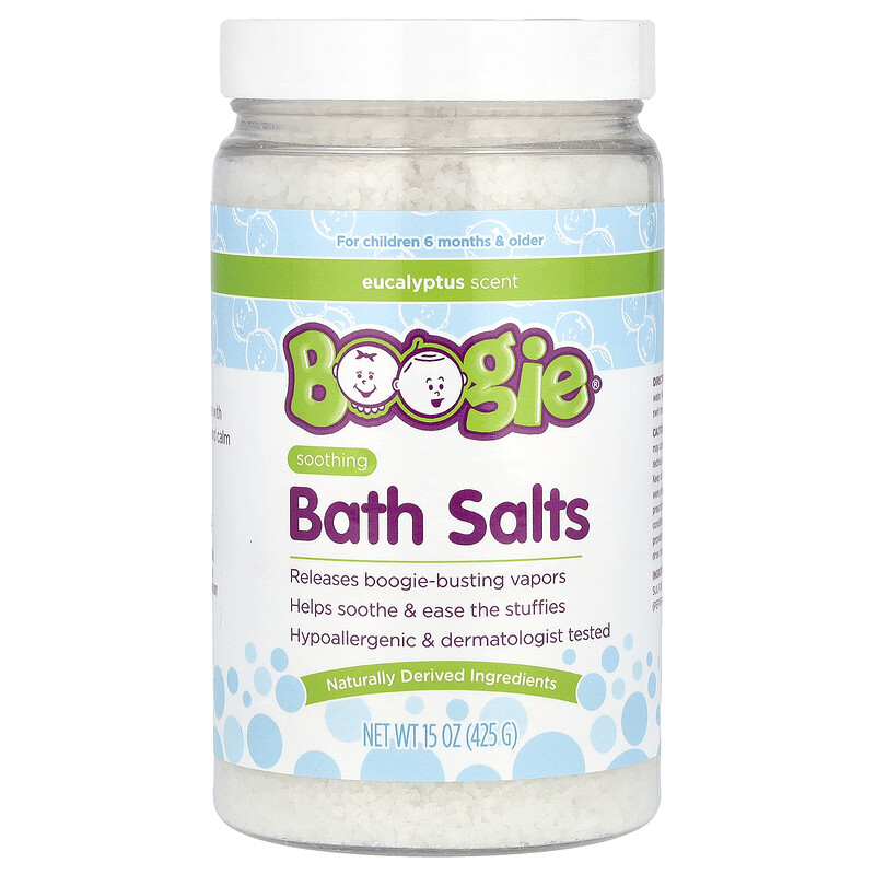 Boogie Wipes, Soothing Bath Salts, Eucalyptus, 15 oz (425 g)
Boogie Wipes, Soothing Bath Salts, Eucalyptus, 15 oz (425 g)