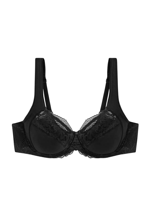Современный бюстгальтер из кружева и хлопка на косточках с широкими бретелями и кружевным бантом Triumph, черный
Современный бюстгальтер из кружева и хлопка на косточках с широкими бретелями и кружевным бантом Triumph, черный